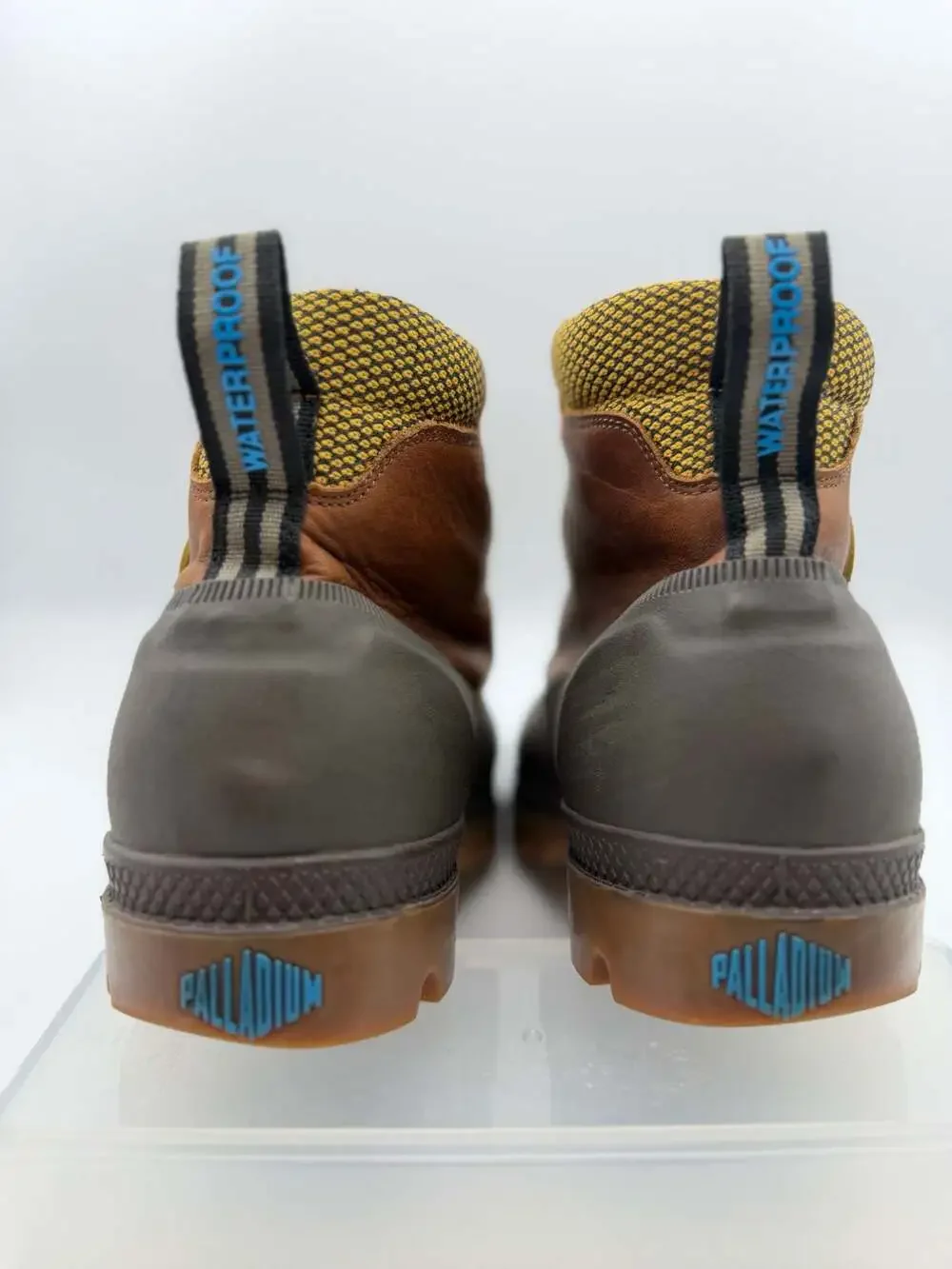 Palladium Sport Cuff WPN Waterproof Boots in Amber Gold and Chocolate